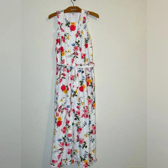 Gal Meets Glam Beverly Cropped Jumpsuit Floral Print - Picture 1 of 10